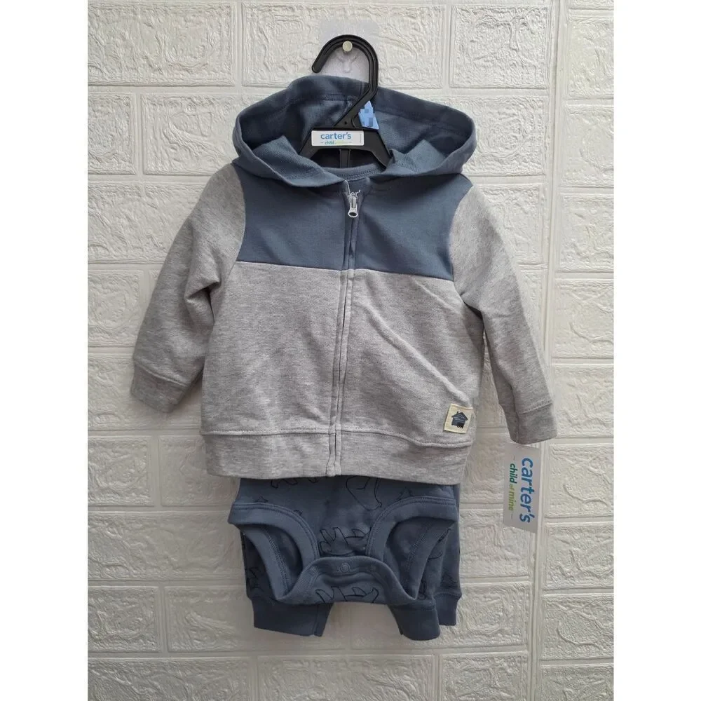 Carter's Child of Mine Baby and Toddler Boy Hoodie Outfit Set, 3 pc, NWT